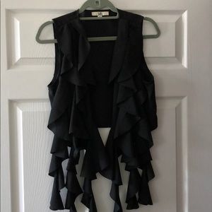 YA LOS ANGELES - black flirty vest